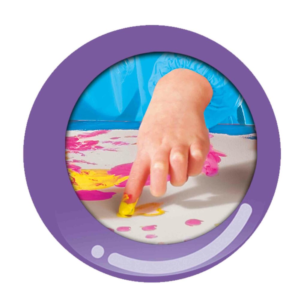 SES Creative® Peinture à doigt enfant Eco, 4 pots