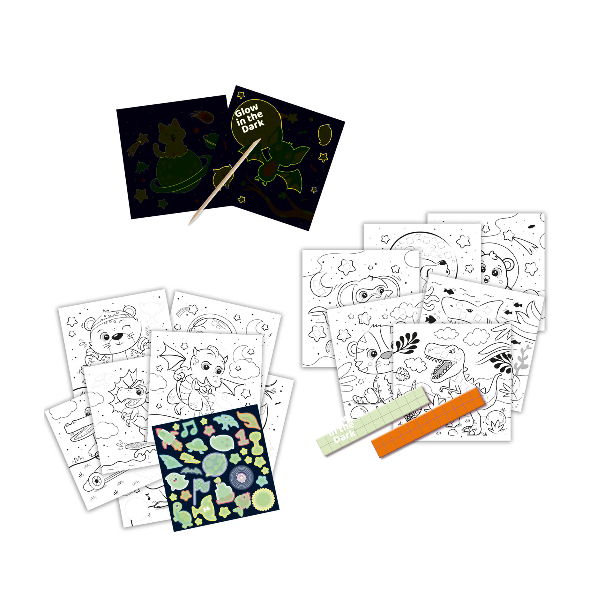 Activity colouring book glow in the dark 3 in 1 – SES Creative