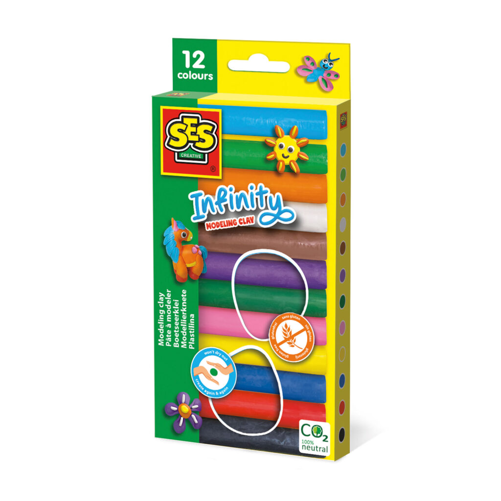 Creative DECO Plastilina Grande para Modelar para Niños Manualidades | 24  Colores | 1600g | Set de 120 Unidades | Desde 3 años | Regalo Actividad