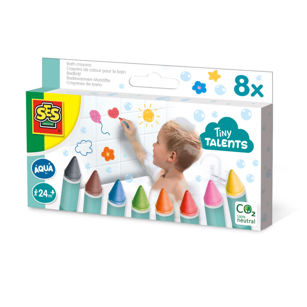 Bath crayons – 8 colours – SES Creative