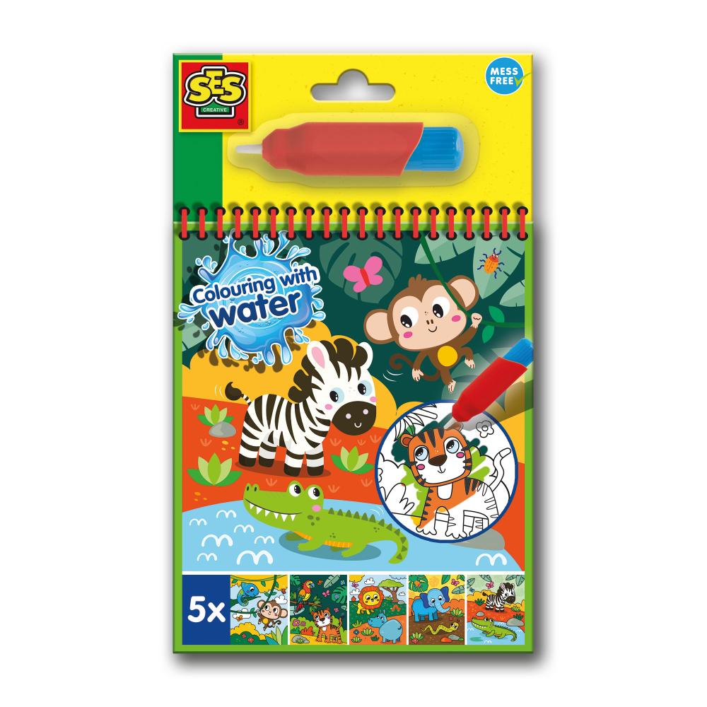 Kleuren Met Water Kleurboek Met Water Stift Safari SES Creative